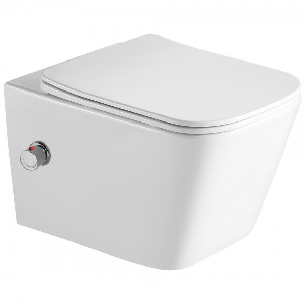 Подвесной унитаз со смывом торнадо и функцией биде SantiLine SL-5007T-SM/BD фото