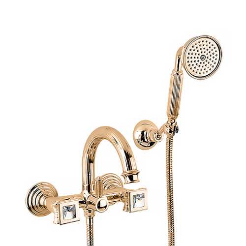 Смеситель для ванны с душем Cezares Olimp OLIMP-VD-03/24-Sw золото/swarovski фото
