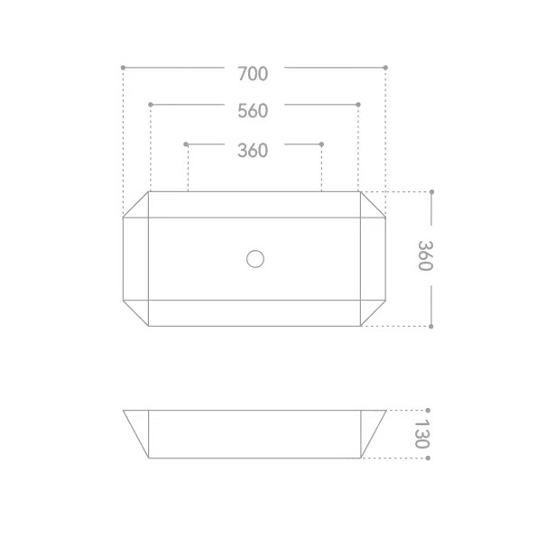 Накладная раковина Abber Rechteck AC2218 70x36 фото