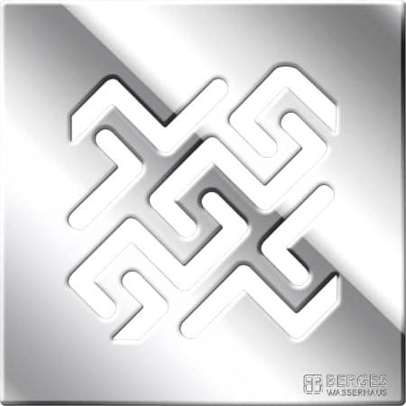 Душевой трап Berges Wasserhaus Platz Antik 091160 10x10 см, хром фото