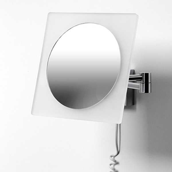 Зеркало косметическое для ванной с 3-х кратным увеличением WasserKRAFT K-1008 с LED-подсветкой фото