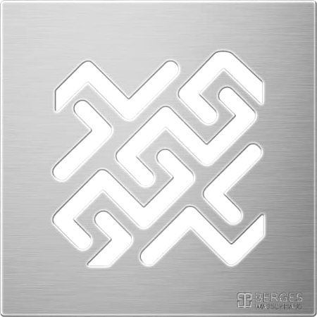 Душевой трап Berges Wasserhaus Zentrum Antik 091465 15 x15 см, хром фото