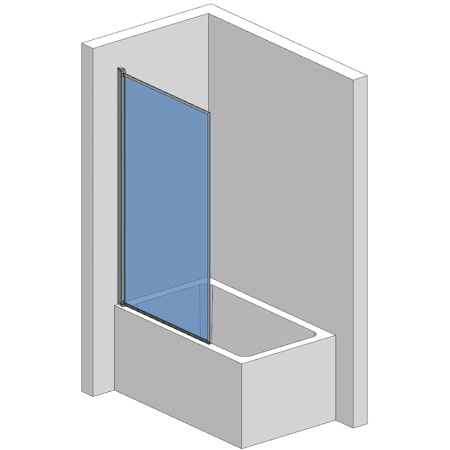 Шторка на ванну стеклянная AQUAme 80 AQM2859-L черная фото