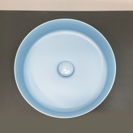 Накладная раковина Comforty 9110ML 00-00007630 39x39 голубая матовая фото