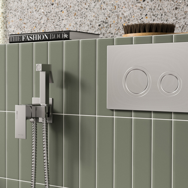 Гигиенический душ со смесителем WasserKRAFT A71338 никель фото