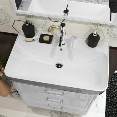 Тумба с раковиной Opadiris Вегас 80 00-00003259 белая фото