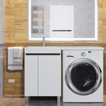 Тумба под стиральную машину Uperwood Magenta 5930205166 белая/графит фото