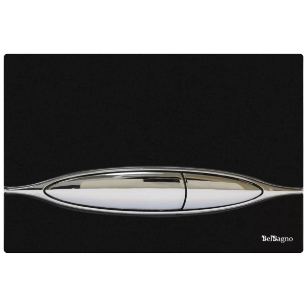 Кнопка смыва BelBagno Artcraft BB-P46001 хром/черное стекло фото