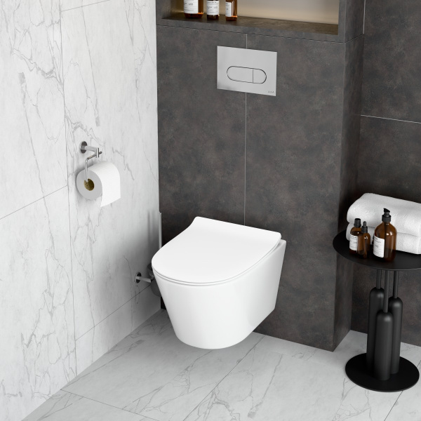 Подвесной унитаз со смывом торнадо VitrA M50 8302B003-6404 с сиденьем фото