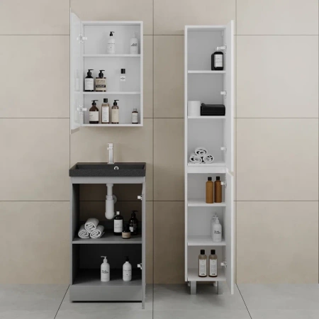 Тумба под раковину Style Line Батлер 50 СС-00002489 серая фото