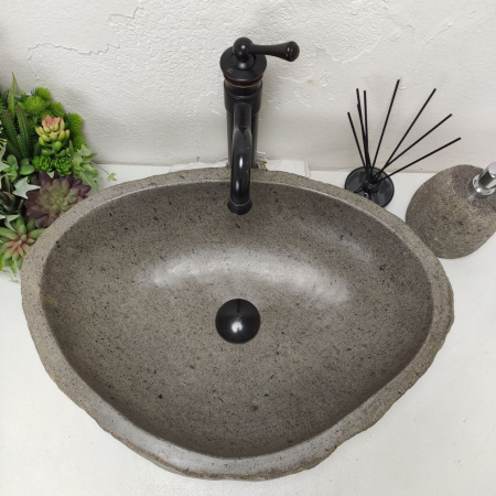 Накладная раковина из речного камня RS01472 () C7 фото