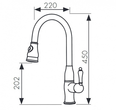Сенсорный смеситель с душем для кухни Kaiser Vincent 31366 фото