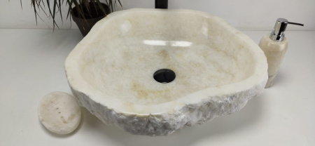 Накладная раковина из оникса Erozy White EO-01055 (50*45*15) фото