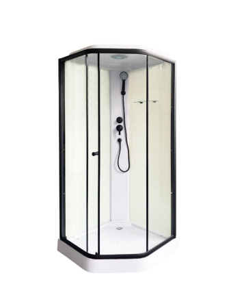 Душевая кабина Parly Penta P91B 90x90 черная фото
