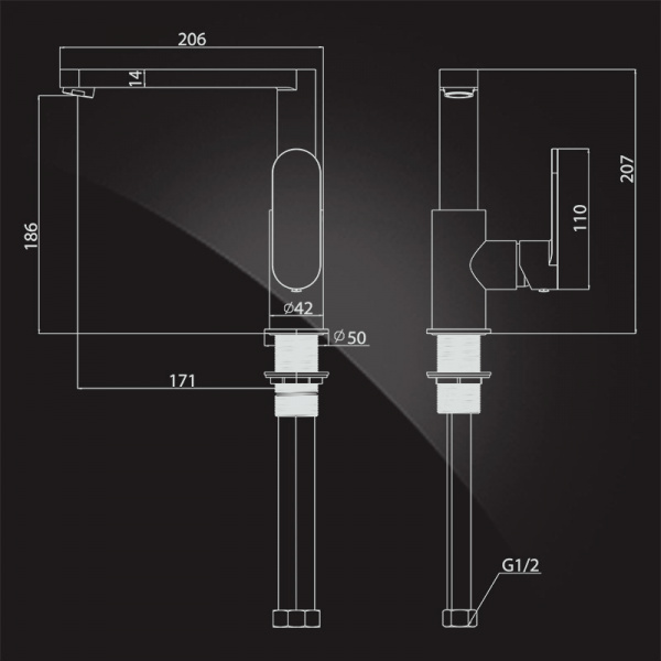 Смеситель для кухни Elghansa Kitchen Color 5601102-Jasmine фото