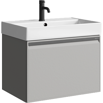 Тумба под раковину Aqwella Pure 66 PUR0165ST серый туман фото