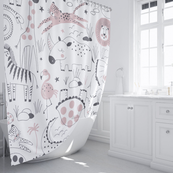 Текстильная шторка для ванны Fixsen Design Africa FX-2510 фото