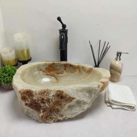 Накладная раковина из оникса Erozy Green EO-00544 (45*31*15см) фото