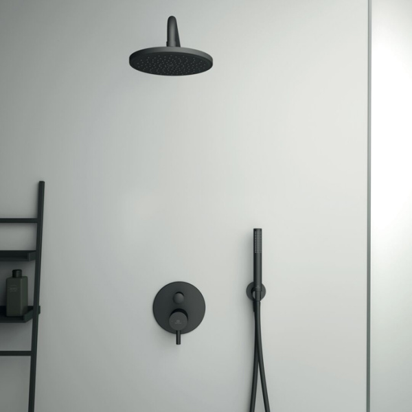 Душевая система скрытого монтажа Ideal Standard Ceraline BD193XG черная матовая фото