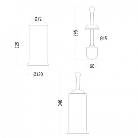 Ерш напольный Devon & Devon New York NY120CR фото