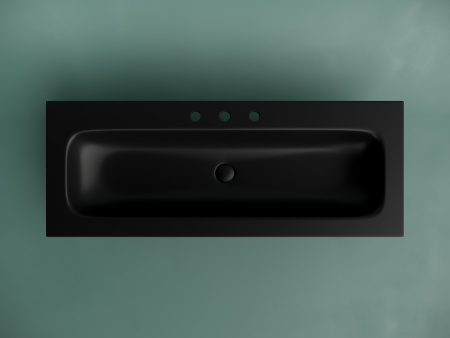 Раковина Ceramica Nova Grace CN7024MB 121x45 черная матовая фото