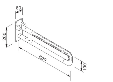 Поручень настенный для инвалидов и пожилых людей SantiLine SL-3012 фото