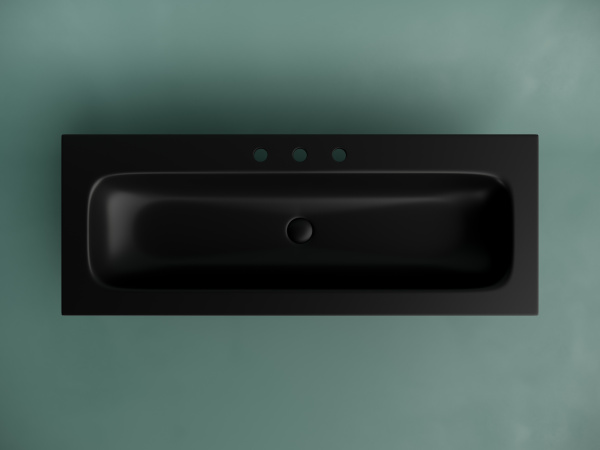 Раковина Ceramica Nova Grace CN7024MB 121x45 черная матовая фото