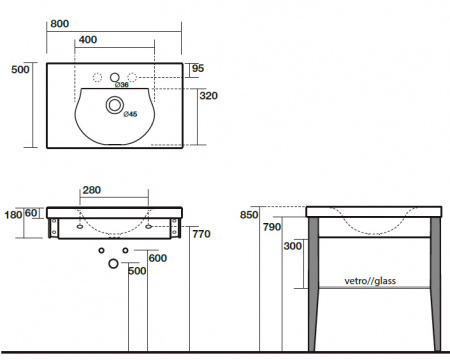 Ножки для раковины Kerasan Bentley 916947 Frassino scuro фото