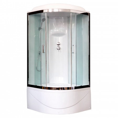 Душевая кабина Royal Bath ВК RB100BK6-WT-CH 100x100 фото