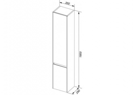 Шкаф-пенал для ванной Aquanet Гласс 35 00196962 фото