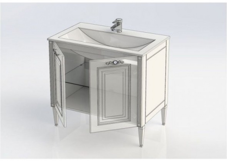 Тумба с раковиной Aquanet Паола 90 00212621 фото