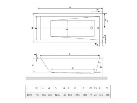 Акриловая ванна Excellent Wave 170x75 WAEX.WAV170.75WH фото