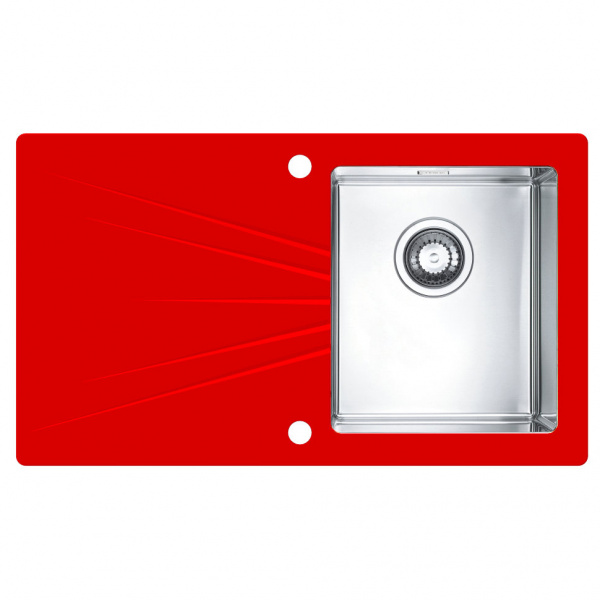 Мойка для кухни Alveus Karat 10 Красный чаша справа фото