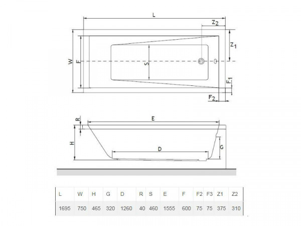 Акриловая ванна Excellent Wave 170x75 WAEX.WAV170.75WH фото