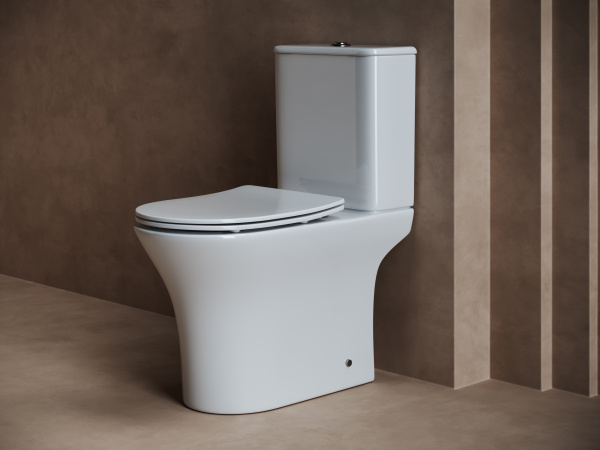 Унитаз компакт безободковый Ceramica Nova Fortuna CN9001-B с сиденьем микролифт фото