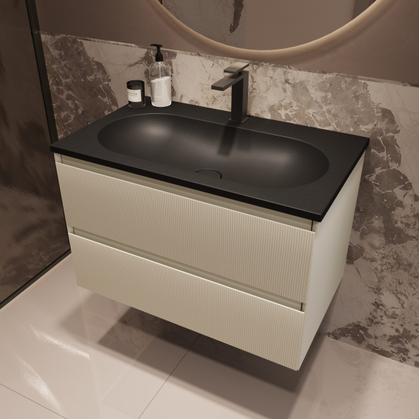 Тумба под раковину Vincea Welle 80 VMC-2WL800MBG M.Beige Soft-touch фото