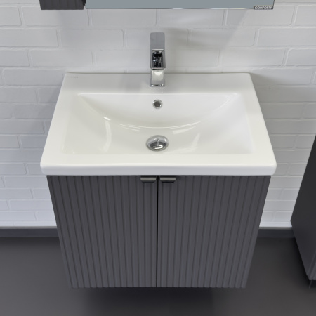 Тумба с раковиной Comforty Лима 60П 00-00019236 антрацит фото