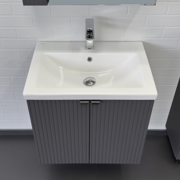 Тумба с раковиной Comforty Лима 60П 00-00019236 антрацит фото