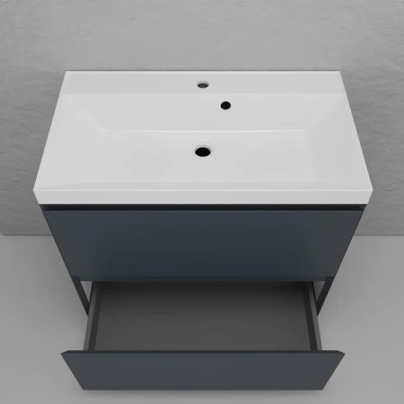 Тумба напольная под раковину Style Line Манхэттен 80 ЛС-00002372 графит фото