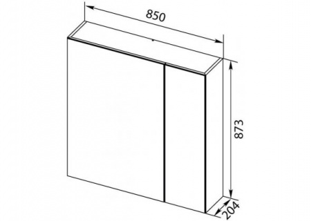 Зеркало-шкаф Aquanet Нью-Йорк 85 00203954 фото