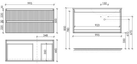 Тумба под раковину Sancos Snob R SNR100RW Bianco фото