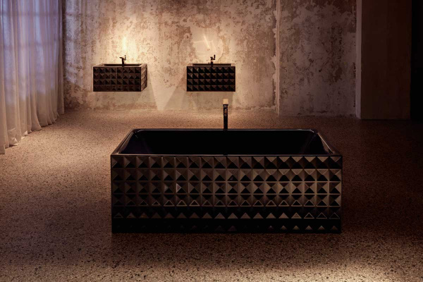 Стальная ванна Bette Loft Ornament 3172-056 CFXX6A черная 181x81 фото