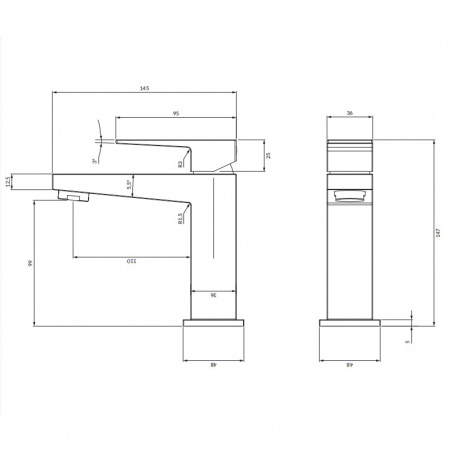 Cмеситель для раковины Omnires Fresh FR7110MCR фото