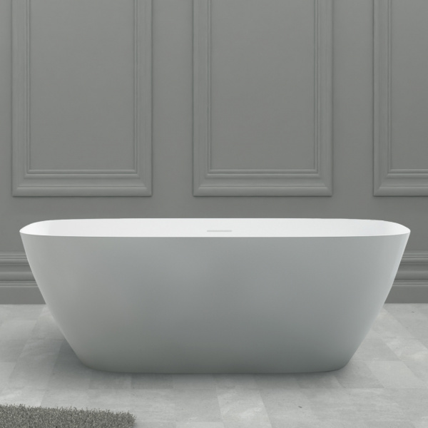 Ванна из искусственого камня Abber Stein AS9612-1.7 170x72 белая матовая фото
