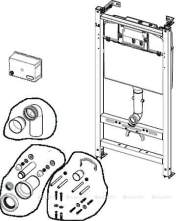 Унитаз с инсталляцией Roca Meridian 893104110 фото