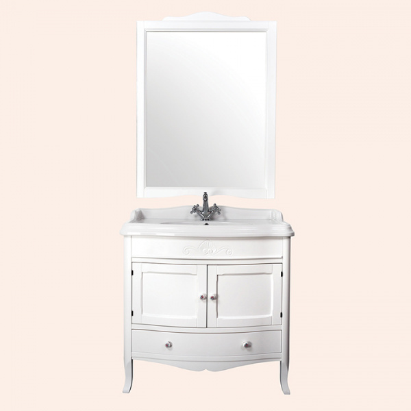 Тумба с закругленным фасадом, под раковину Tiffany World Veronica Ver 90/C bi puro/cer 90 см фото