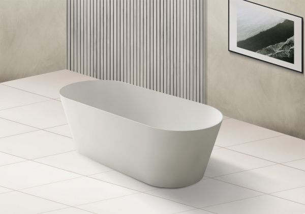 Ванна из искусственого камня Abber Stein AS9622 165x70 белая матовая фото