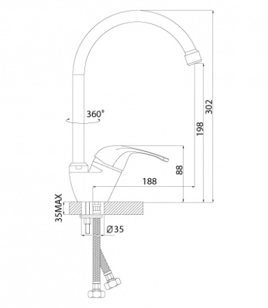 Смеситель для кухни Rossinka C C40-23 фото