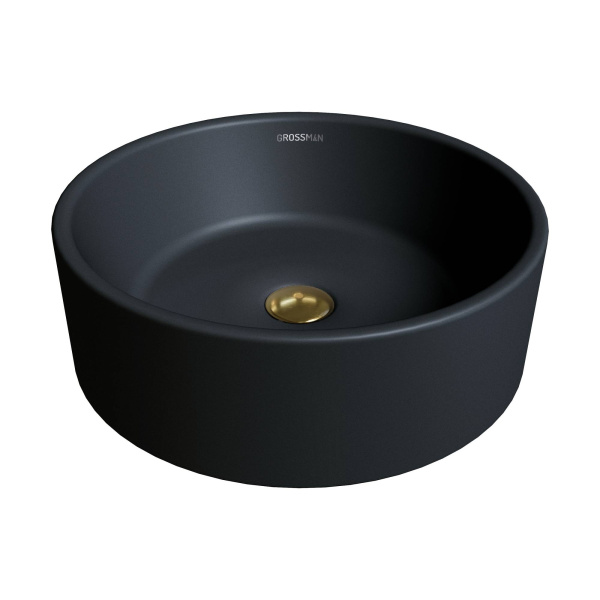 Накладная раковина Grossman Color GR-3013BM 40x40 черная матовая фото