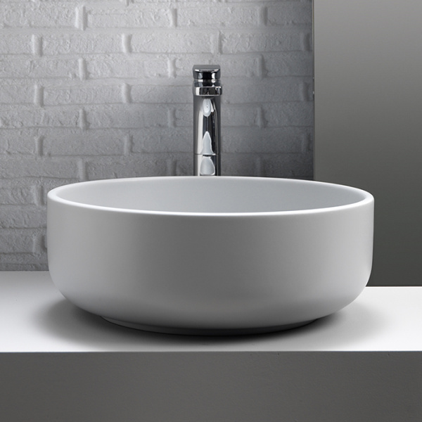 Раковина Kerasan Ciotola 430230 46x46 белая матовая фото